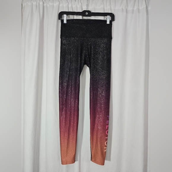 Peloton For Wear It To Heart  Sunrise Fade Sparkle High Waist Leggings Sz M - Picture 5 of 10